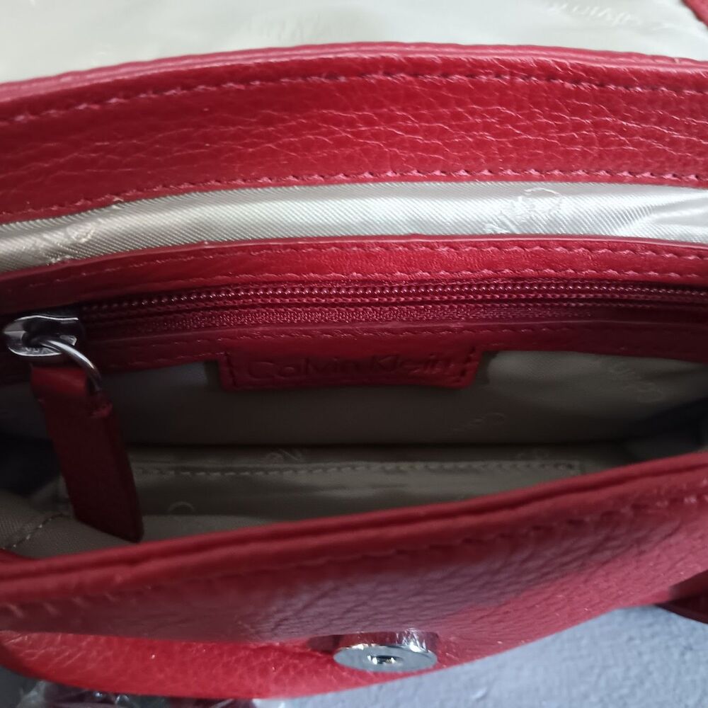 Calvin Klein shoulder bag leather red - Picture 5 of 8